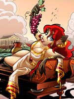 Teasing lusty toon beauties wanna you watch them seductively posing.