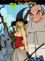 Tied up cartoon witch getsher tight holes probed by horny inquisitor. tags: huge breast, naked girl, hardcore.