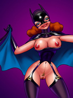 Slutty batgirl loves fucking with a superman